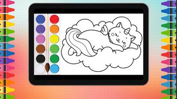 Cat Unicorn Coloring Game capture d'écran 2