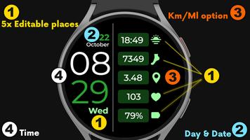 CC Clean 22 Watch Face Ekran Görüntüsü 2