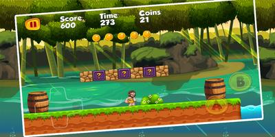 Caveman run : Super Jungle Adventure Boy تصوير الشاشة 2