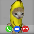Banana Cat Fake Call Meme biểu tượng