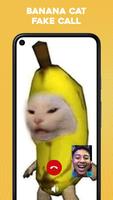Banana Cat Fake Call Meme Affiche