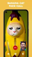 Banana Cat Fake Call Meme capture d'écran 1