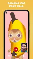 Banana Cat Fake Call Meme capture d'écran 3