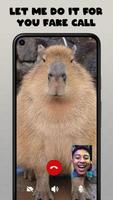 Capybara Funny Fake Call Affiche