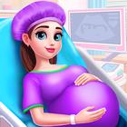 गर्भवती माँ देखभाल शिशु खेल आइकन
