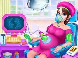 Pregnant Mom & Twin Baby Game پوسٹر