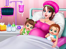 Pregnant Mom & Twin Baby Game اسکرین شاٹ 1