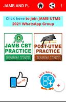 Post-UTME and JAMB  CBT 2021 poster