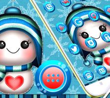 Cartoon Ice Snowman Theme screenshot 2