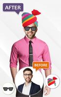 Men Formal Shirt Photo Suit постер