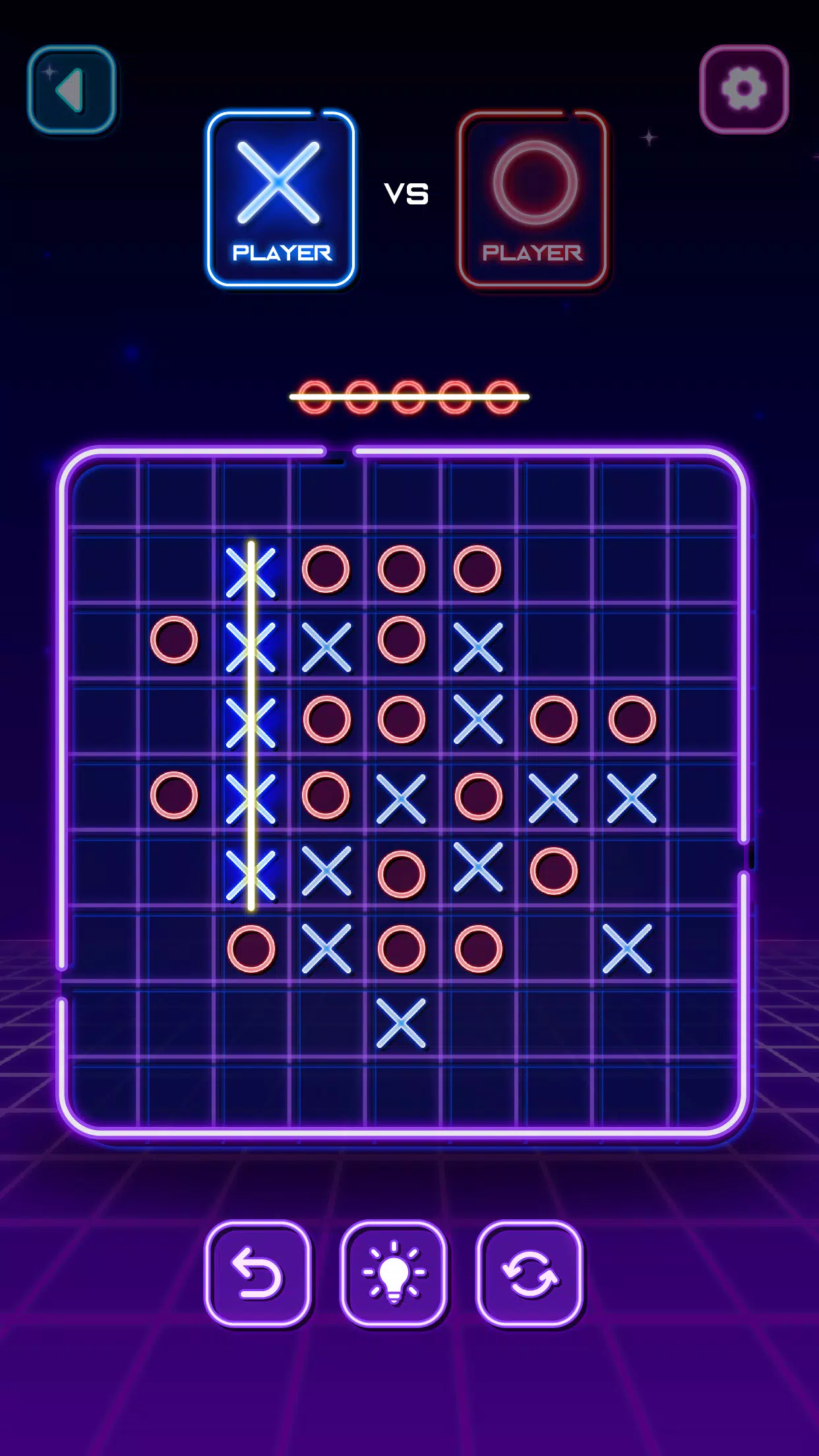 Tic Tac Toe - Glow, XO Game  App Price Intelligence by Qonversion