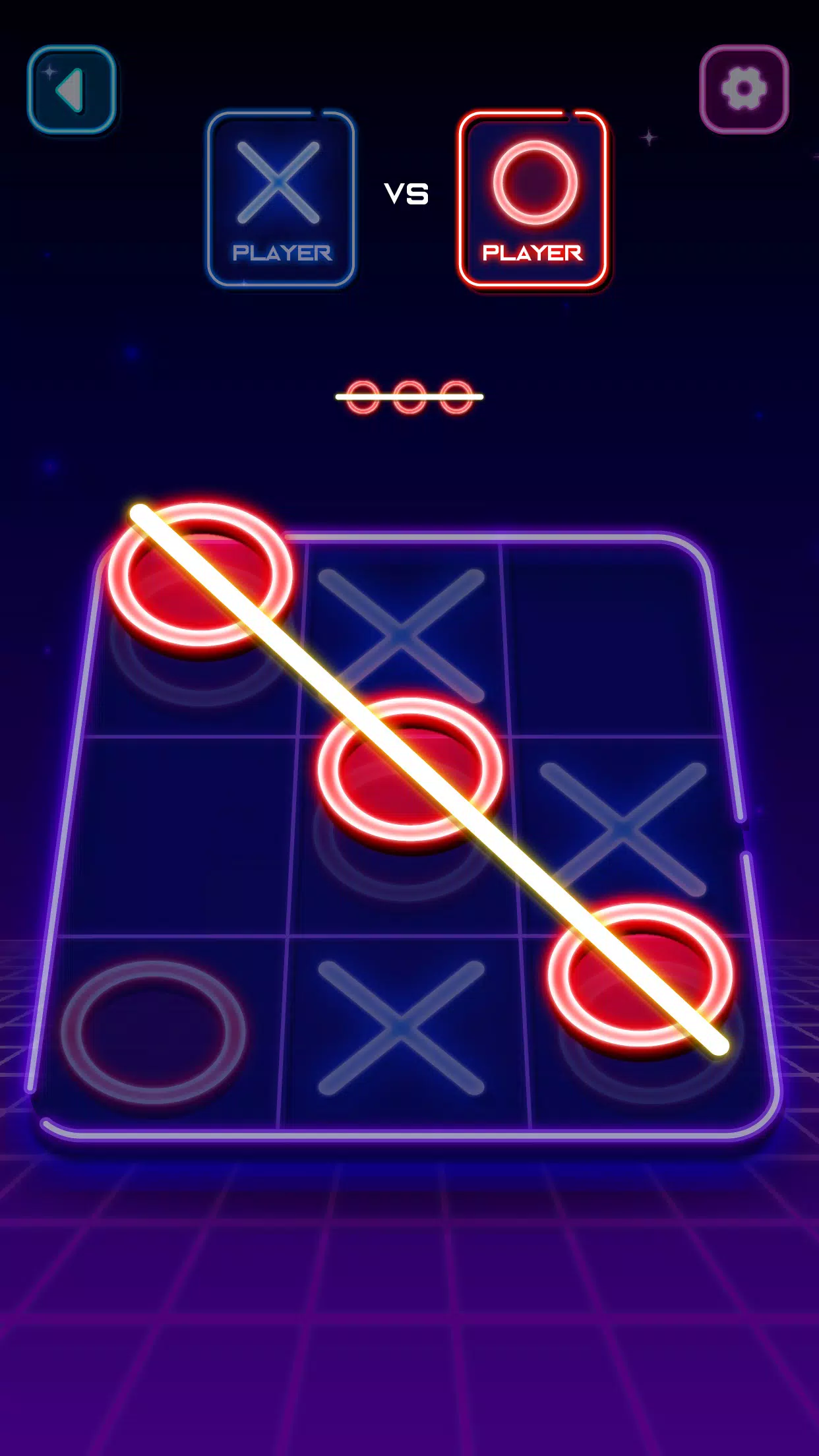 Tic Tac Toe Glow - Puzzle Game by TINYSOFT