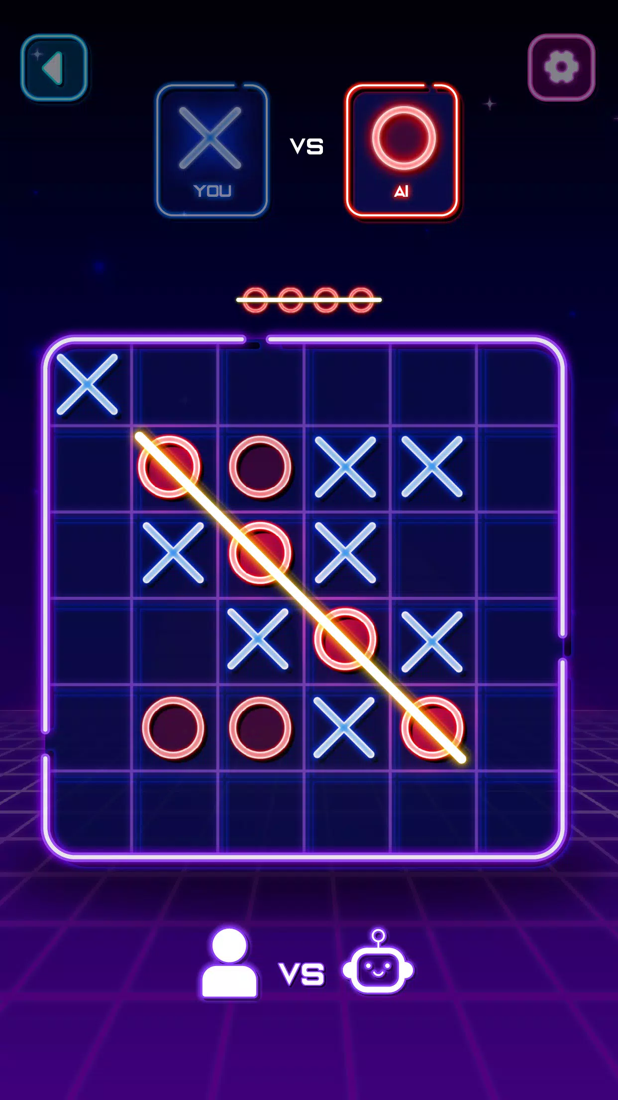 Tic Tac Toe glow - Puzzle Game Apk Download for Android- Latest