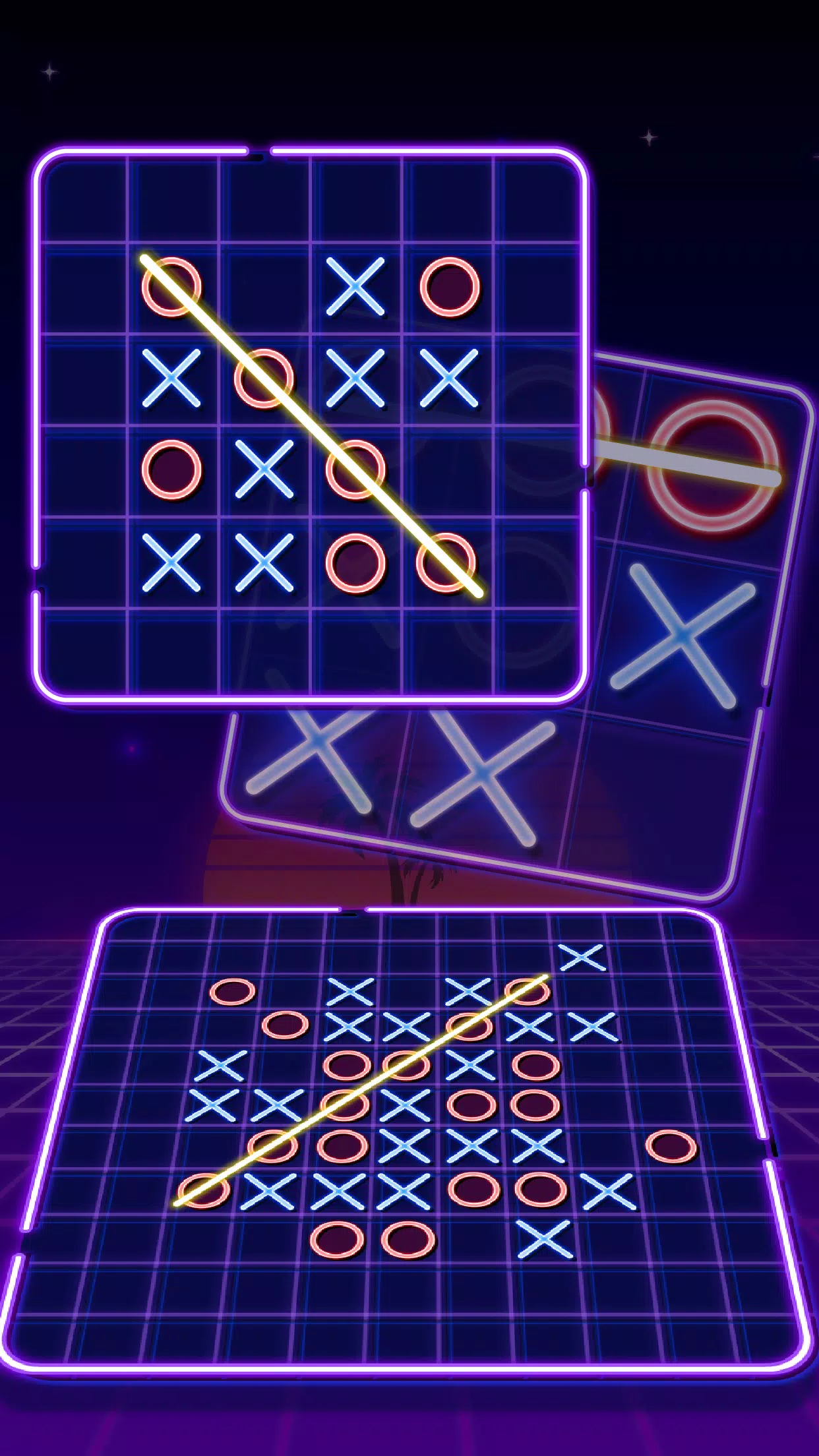 Tic Tac Toe - Glow, XO Game  App Price Intelligence by Qonversion