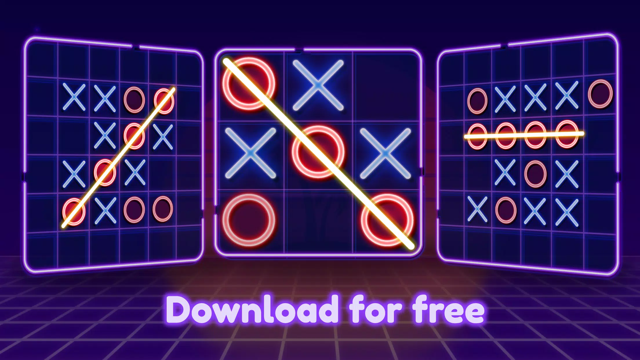 Tic Tac Toe glow - Puzzle Game Apk Download for Android- Latest