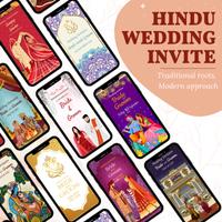 Digital Hindu wedding invite poster