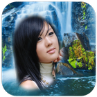 Bingkai foto air terjun icon