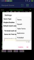 Racquet Game(Tennis,pickleBall ...) Match Scorer capture d'écran 1