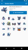 Blue Koala Stitch Stickers For syot layar 1