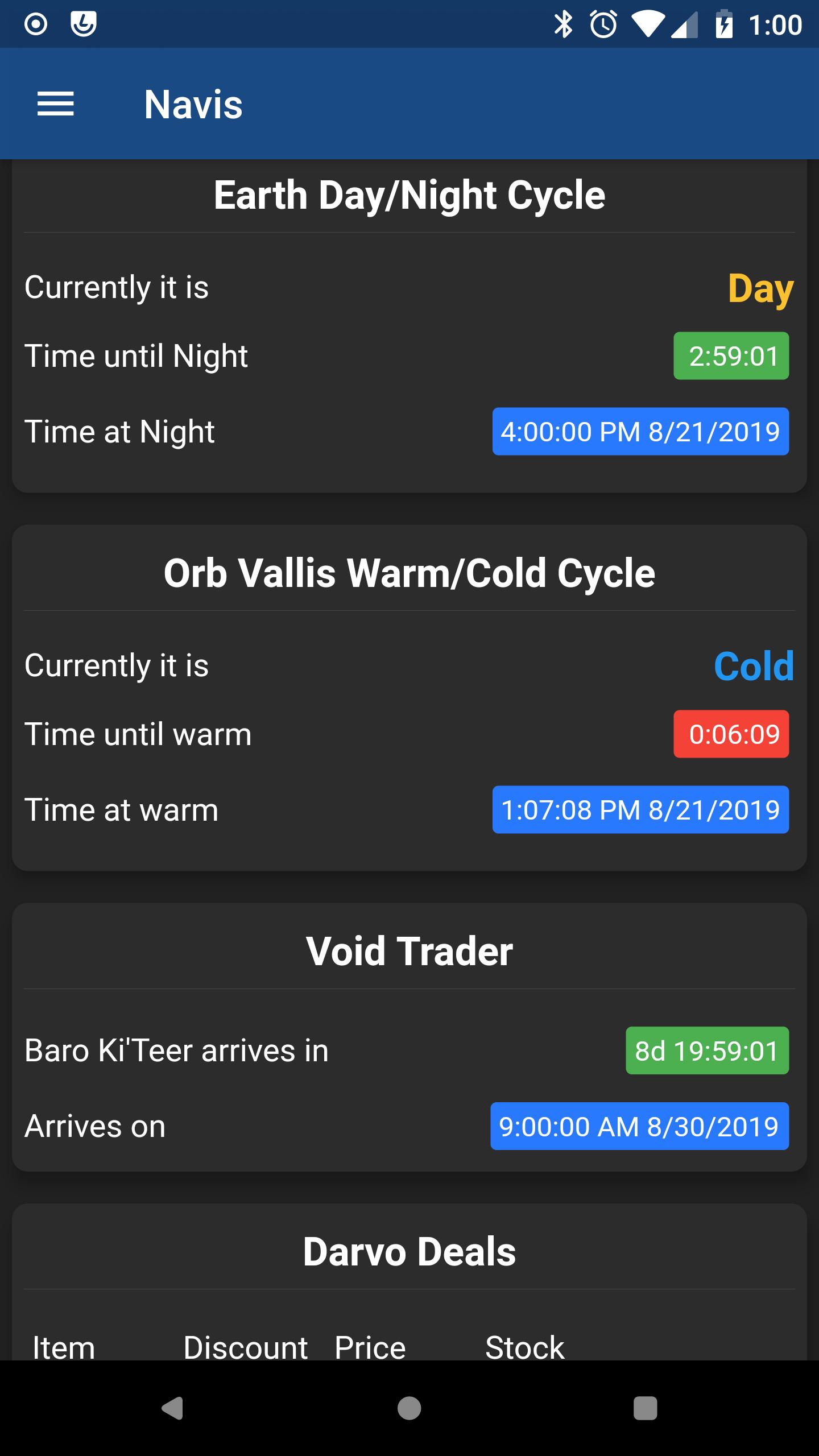 Cephalon Navis - Warframe tracker App for Android - APK Download - 