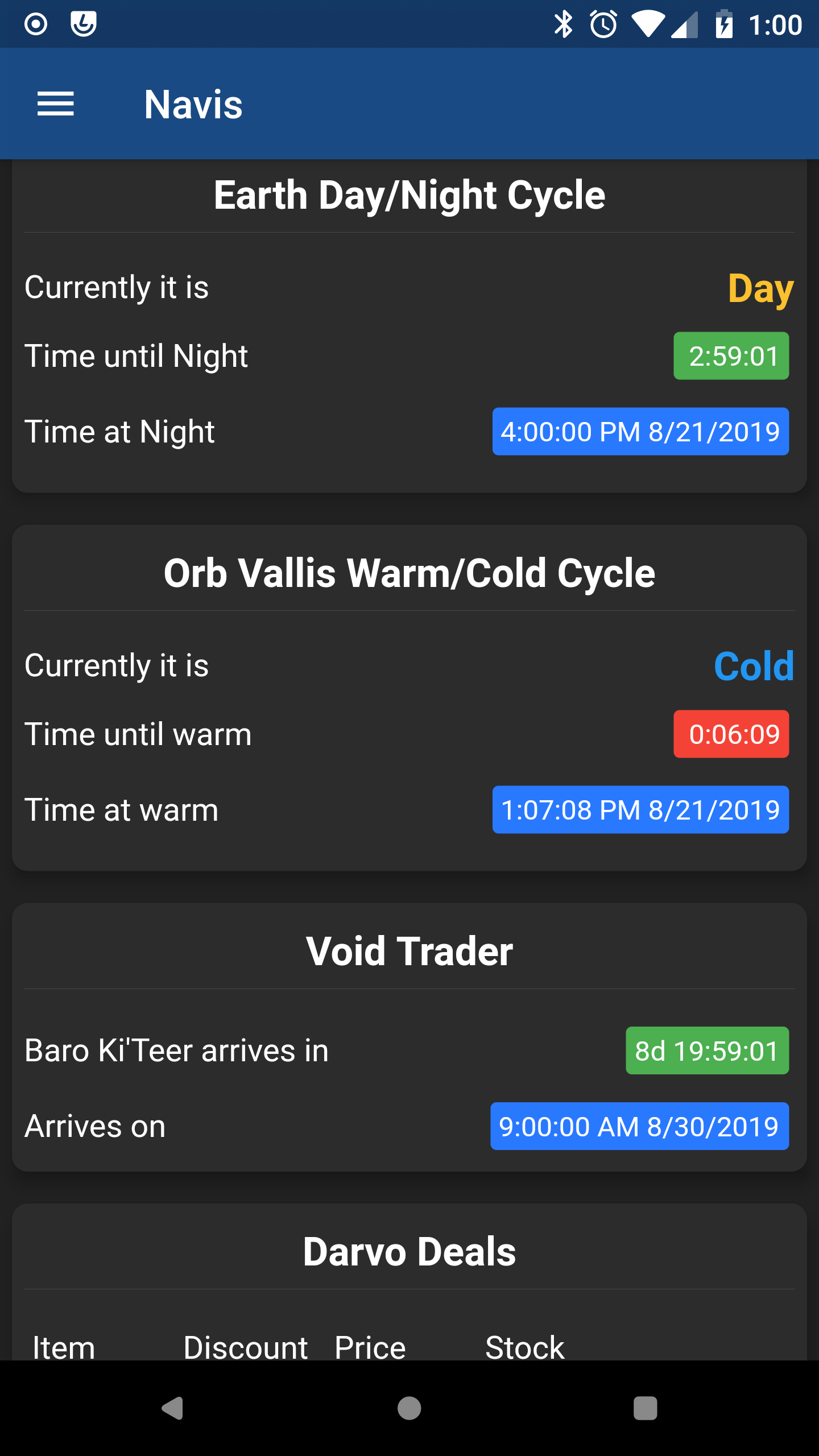 Cephalon Navis - Warframe tracker App for Android - APK Download - 