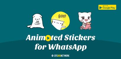 Cute Cats Animated Stickers 海报
