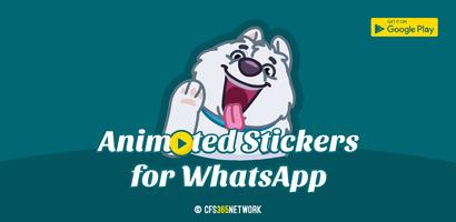 Cute Dogs Animated Stickers poster
