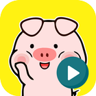 Cute Pigs Animated Stickers simgesi