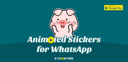 Cute Pigs Animated Stickers poster