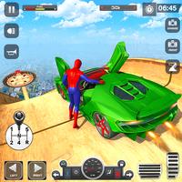 Mega Ramp Superhero Car Game পোস্টার