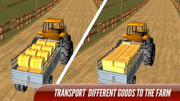 Tractor Trolley Real Farming Tractor 3D Affiche