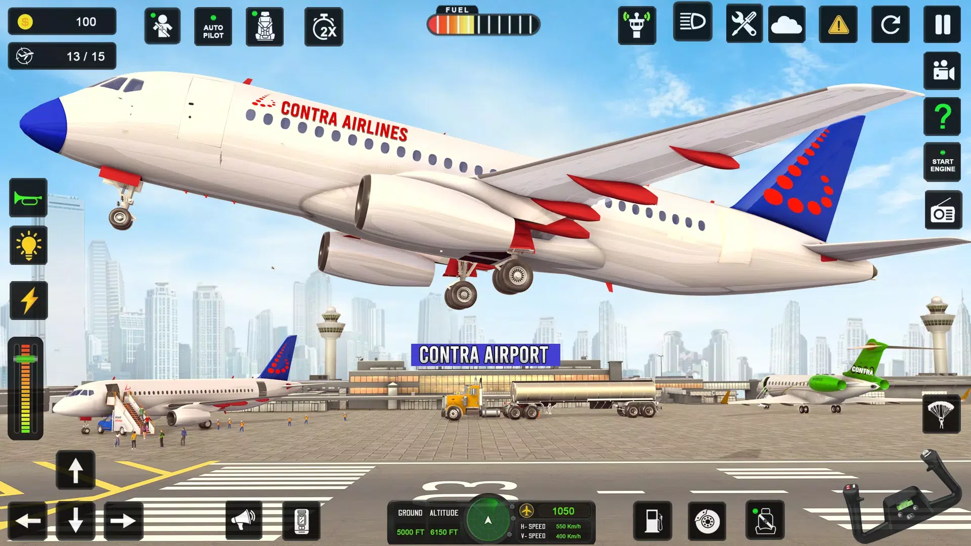 Como jogar City Airplane Pilot Flight, game de avião grátis para