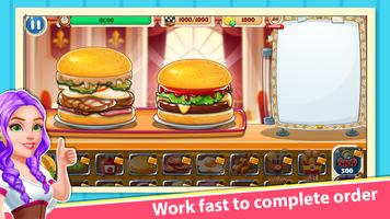 Burger Shop - Cooking Game fast-food restaurant captura de pantalla 1