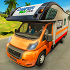 camper chauffeur: caravan 3D-icoon