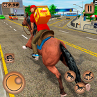 pizza de cavalgada a cavalo ícone
