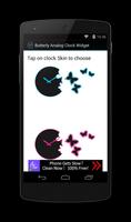 Butterfly Analog Clock Widget Affiche