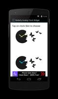 Butterfly Analog Clock Widget captura de pantalla 1