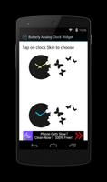 Butterfly Analog Clock Widget capture d'écran 1