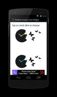 Butterfly Analog Clock Widget 스크린샷 1