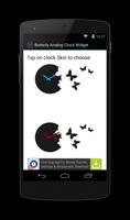 Butterfly Analog Clock Widget capture d'écran 2