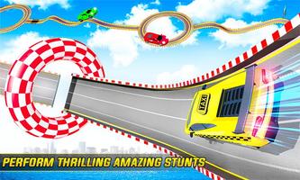 Taxi Car Stunt Race: Mega Ramp poster