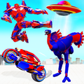Flying Ostrich Robot Transform Bike Robot Games