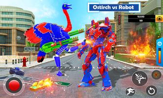 Ostrich Air Jet Robot Car Game screenshot 3