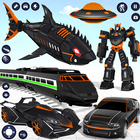 Shark Robot Car Transform Game آئیکن