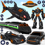 상어 로봇 자동차 변형 게임 아이콘