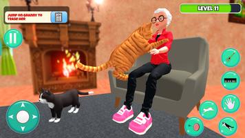 Bad Cat VS Granny Prank Sim تصوير الشاشة 2