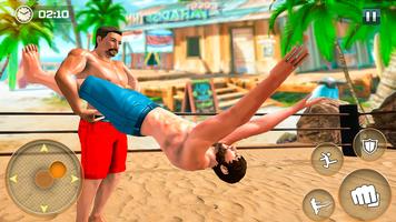 Beach Wrestling Revolution: 3D New Fighting Game Affiche