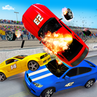 derby demolición coches juego icono