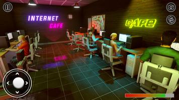 Net Cafe Simulator Gamers Life captura de pantalla 1