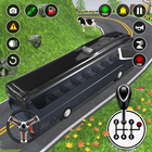 bus simulator het rijden 3d-icoon